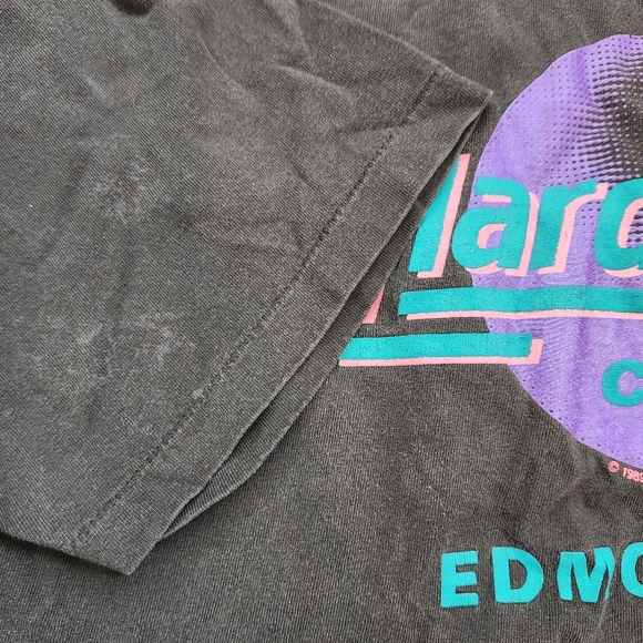 Vintage Hard Rock Cafe Edmonton XL Single Stitch Black Men's T Shirt - Picture 4 of 4